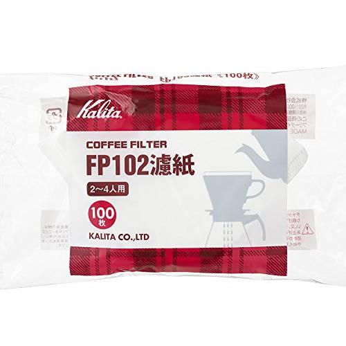 Kalita  용지, 종이 커피 필터 FP102[2-4persons] 화이트 100sheets[Japan 수입]