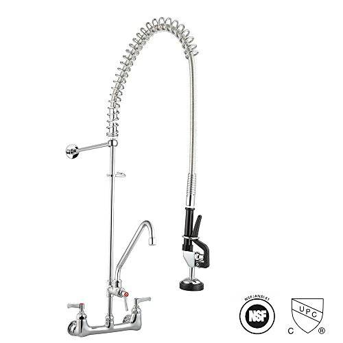 Aquaterior Commercial Wall-mount Faucet 풀 다운 Pre-rinse with 12 Add-on Riser Spout