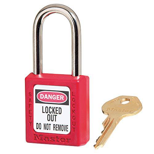 Master 잠금 410RED Lockout Tagout 세이프티,안전 맹꽁이자물쇠,통자물쇠,자물쇠 레드