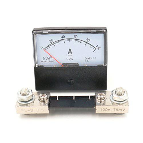 Baomain DH-670 DC 100A 아날로그 Amp Panel Meter Current Ammeter with 75mV Shunt