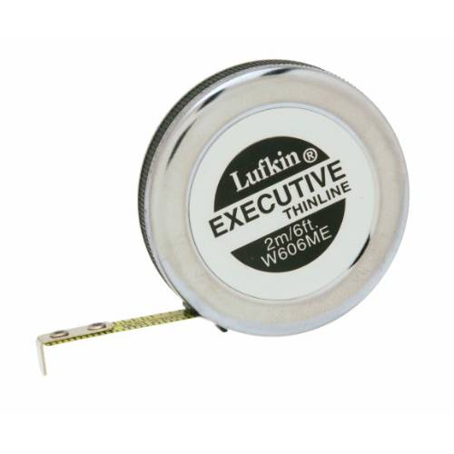 Crescent Lufkin 1/ 4 x 2m/ 6’ Executive 가는선 Yellow 클래드 포켓 SAE/ 매트릭 테이프 치수, 측정 - W606ME