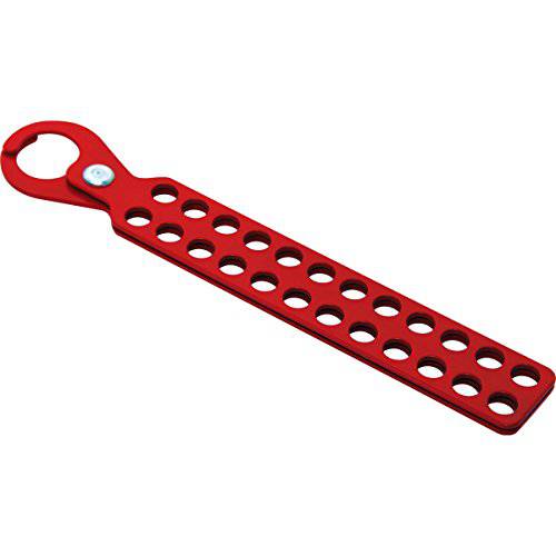 Lockout Safety Supply 7241 24 Hole Lockout Tagout Hasp, 레드