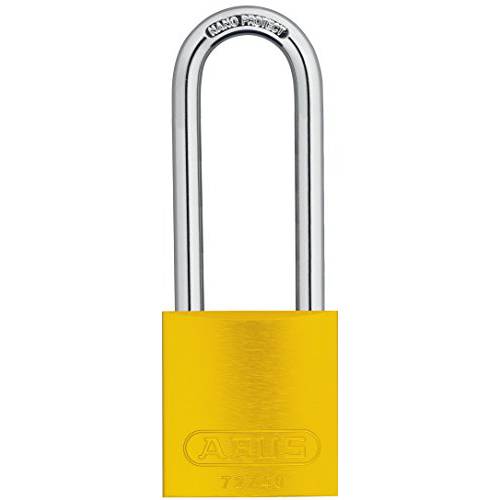 ABUS Lockout 맹꽁이자물쇠,통자물쇠,자물쇠, KD, Yellow, 1/ 4 in. Dia, 3 걸쇠