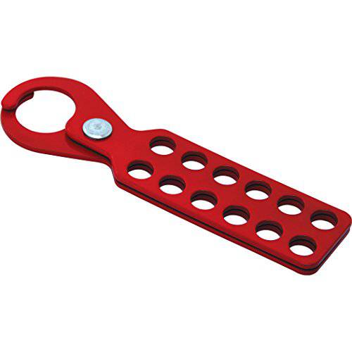Lockout Safety Supply 7240 12 Hole Lockout Tagout Hasp, 레드