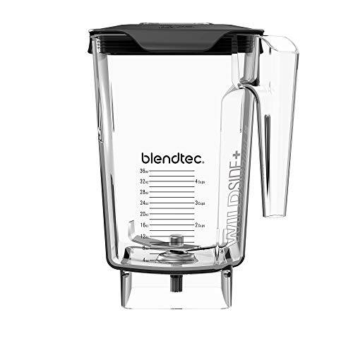 Blendtec WildSide+ 3 Quart 메이슨자, 자, 꿀단지, 꿀병 (90 oz), Five Sided, Professional/ Commercial 그레이드 블렌더 Jar, 소프트 Lid, BPA-free, 클리어