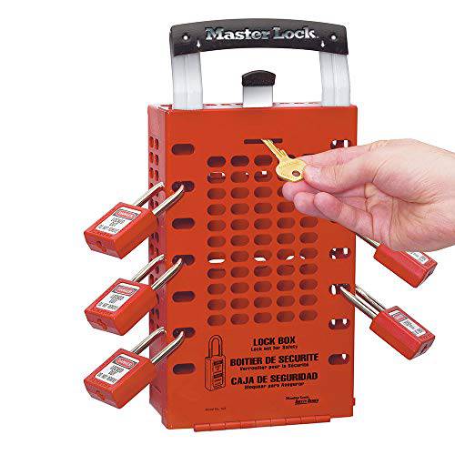 Master Lock Group 잠금 박스 for Lockout/ Tagout, 스틸, 레드