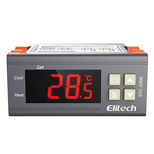 Elitech STC-1000 온도 컨트롤러 원산지 디지털 110V Centigrade 온도조절기 2 릴레이
