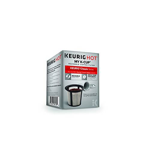 Keurig My K-Cup 범용 리유저블,재사용 K-Cup 커피 필터 호환가능한 with Keurig Classic/ 1.0 K-Cup 커피 Makers, 1 Count, 화이트