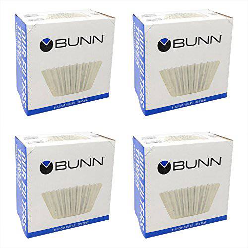 Bunn BCF100 BCF100-B 100-Count 바스킷 필터 (Pack Of 4), White, 4