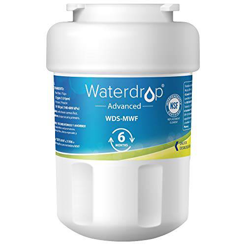 WaterMWF 냉장고 용수필터, 물 필터, 정수 필터, 호환가능한 with GE 스마트워터 MWF, MWFINT, MWFP, MWFA, GWF, HDX FMG-1, GSE25GSHECSS, WFC1201, RWF1060, 197D6321P006, Kenmore 9991, r-9991(Packing May Vary)