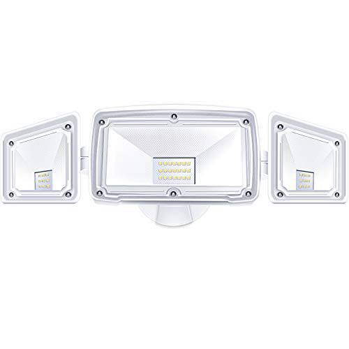 Amico 3500LM LED 세큐리티 Light, 30W 슈퍼 브라이트 아웃도어 홍수 Light, ETL- Certified, 5000K, IP65 Waterproof, 3 조절가능 머리,헤드 for Garage, Patio, Garden, Porch& Stair(White Light)