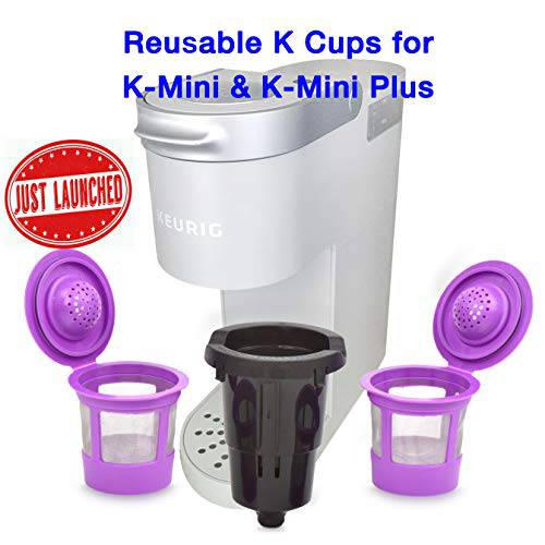 Delibru  리유저블, 재사용 K Cups For K 미니 Keurig K 미니 플러스 어댑터포함 | Keurig 미니 플러스 리유저블, 재사용 K Cups for 미니 Keurig