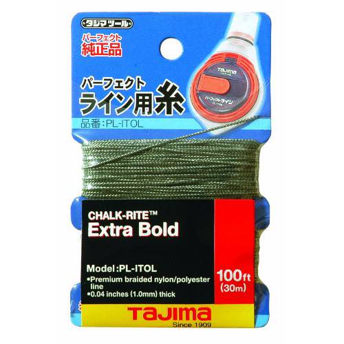 TAJIMA 교체용 Snap-Line - 1.0 mm x 100 ft Chalk-Rite Braided 끈,스트립,선 for Extra-Bold&  명백한 표시 - PL-ITOL