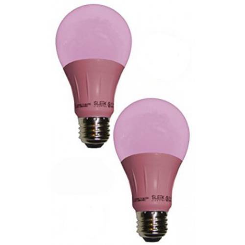 Sleeklighting LED A19 핑크 전구, 120 볼트 By - 3-Watt Energy 절약 - 매질 베이스 - UL-Listed LED 구근 - 지속 More Than 20, 000 Hours 2pack