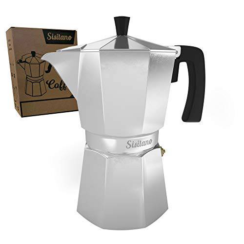 6 Cup Moka Pot(Mocha Pot) - 스토브 에스프레소메이커, 커피 메이커 - the Perfect 스토브 탑 이탈리안 커피머신, 커피 캡슐 머신, 커피 메이커 - Sisitano