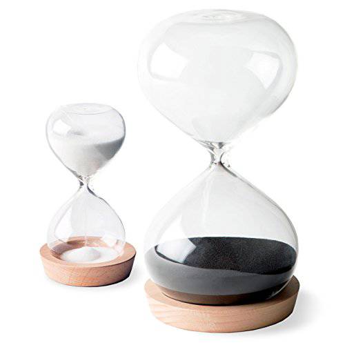 OrgaNice Hourglass 샌드 타이머 - 30 minute& 5 minute 타이머 세트 - 촉진 Productivity& Achieve 목표달성 - Stay Focused& be More Efficient - 시간 관리 툴 - [Gift-Ready 포장, 패키징]