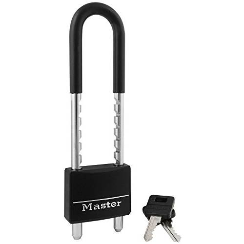 Master Lock 527D Padlock, 5/ 16 in Dia, 2-3/ 8 in H X 1-1/ 32 in W, Brass, 36 inch, 블랙