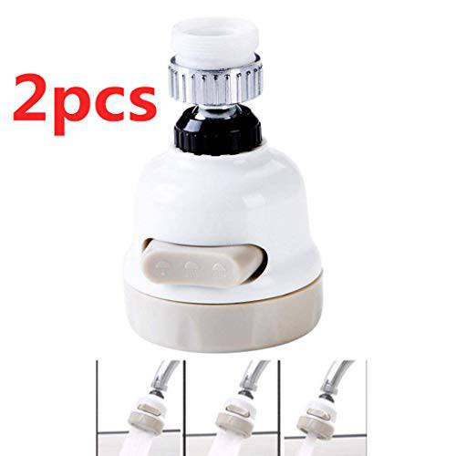 부엌, 주방 And 화장실 Faucet, 360-Degree 회전가능 Faucet, Three 모드s: 펄스 모드,  욕실, 화장실+  펄스,  욕실, 화장실 모드 (2PCS) 	업그레이드된 version in 2020