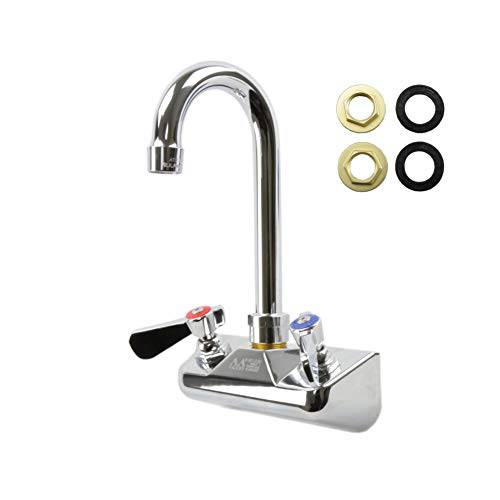 AA Faucet 4 벽면 마운트 No 납,불순물 Faucet with 3-1/ 2 스위블 Gooseneck Spout NSF