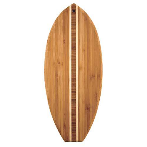 총 Bamboo Lil’ Surfer Surfboard 모양 Bamboo Serving and 도마, 14-1/ 2 x 6