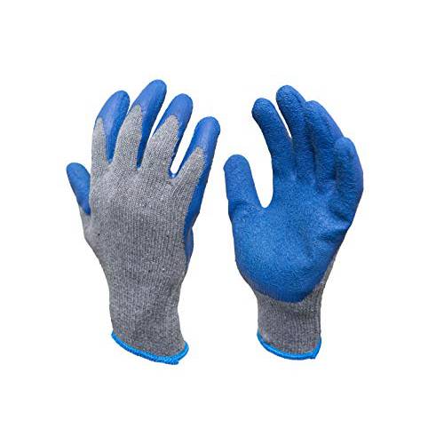 G& F Products 12 Pairs X-Large 러버 라텍스 이중 코팅 Work 목장갑,작업용장갑,칼장갑 for Construction, gardening gloves,  내구성, 튼튼 화장솜 블렌드