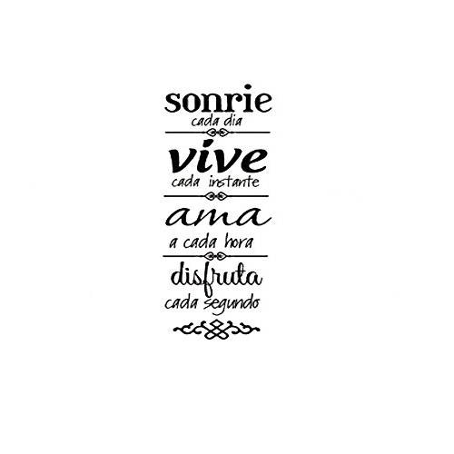 Sonrie Vive AMA 벽면 데칼,스티커 홈 Background 장식,데코 벽면 아트 스티커 (23.6’’x7.8’’)