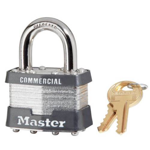 6 팩 Master Lock 1KA-2006 1-3/ 4 와이드 키, 열쇠 한쌍 상업용 등급 코팅된 맹꽁이자물쇠,통자물쇠,자물쇠 15/ 16 걸쇠 높이 - 키, 열쇠 to 2006 키 코드