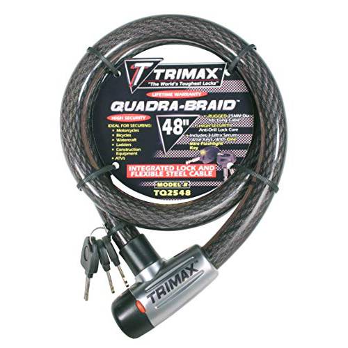 Trimax TQ2548 Trimaflex 넓은 Integrated Keyed 케이블 Lock, 48-Inch X 25mm