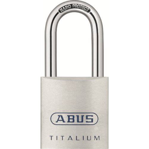 ABUS 80TI/ 40 Titalium 알루미늄 합금 맹꽁이자물쇠,통자물쇠,자물쇠 키,열쇠 여러- 롱 소형 프로텍트 스틸 걸쇠 (1-1/ 2)