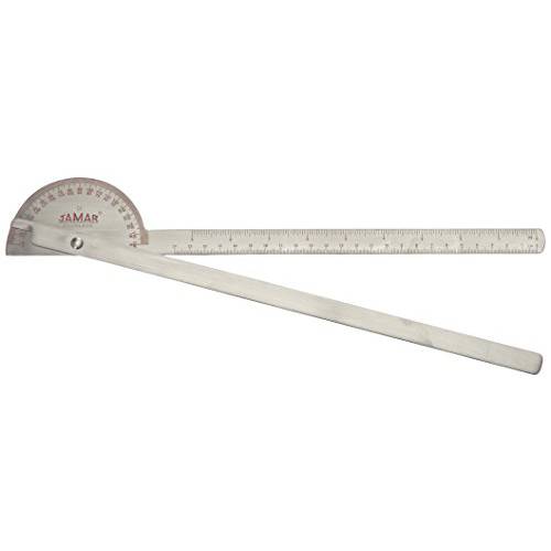 Jamar 스테인레스 Steel Goniometer, 14 (36cm), 프로페셔널 수동 핸드 and Finger 레인지 of 모션 툴 for 정확한 앵글 Measuring, Non Locking 길게끄는것 for 인치&  센티미터 리니어 Measurement
