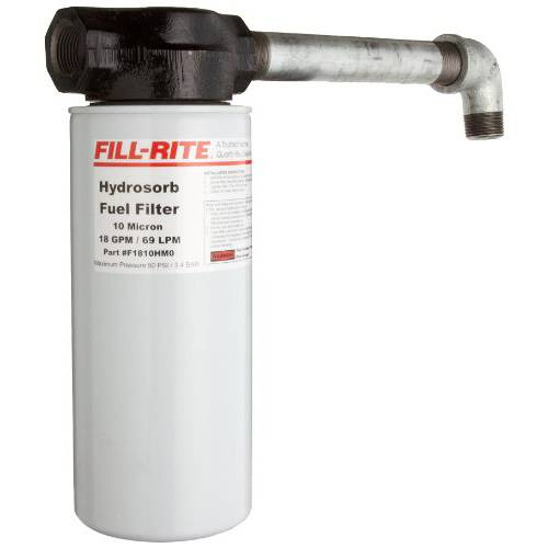 Fill-Rite 1210KTF7019 3/ 4 18 GPM (68 LPM) 10 Micron Hydrosorb 연료 필터 with 필터 샤워헤드 Kit