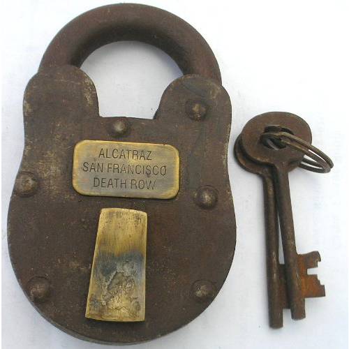 무쇠, 주철 Alcatraz Penitentiary Prison 맹꽁이자물쇠,통자물쇠,자물쇠 잠금 키