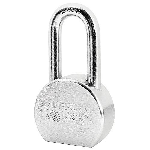American Lock A701 2-1/ 2 (64mm) 솔리드 스틸 키,열쇠 한쌍 26868 Rekeyable 핀 텀블러 맹꽁이자물쇠,통자물쇠,자물쇠, 크롬 도금,  2 (51mm) 걸쇠