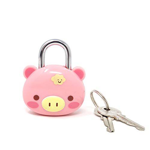 Honbay 귀여운 핑크 Pig 잠금 맹꽁이자물쇠,통자물쇠,자물쇠 키 여행가방, 백팩 and 자물쇠