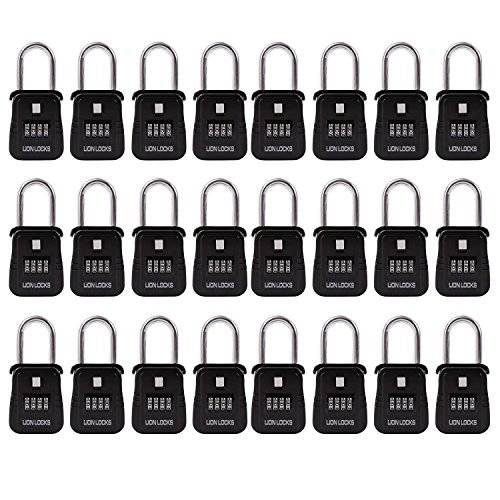 Lion 잠금s 1500 키 보관함 Realtor 잠금 박스 with Set-Your-Own Combination, (24 Pack, Black)