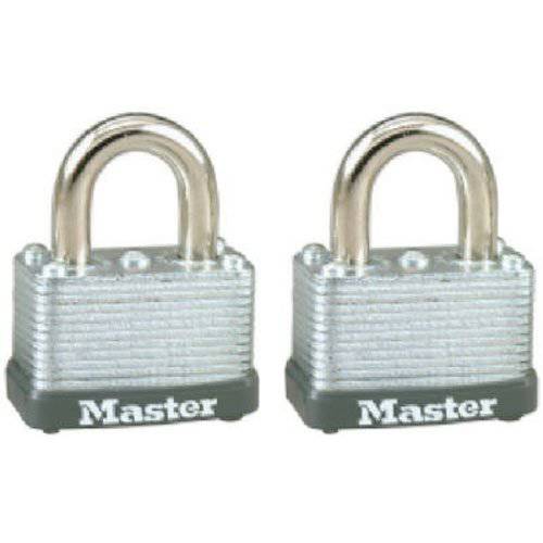 Master Lock 22T 키,열쇠 한쌍 Warded 맹꽁이자물쇠,통자물쇠,자물쇠, 1-1/ 2 인치, 2-Pack, 스틸
