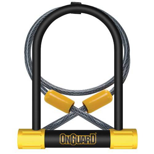 OnGuard 불독 DT U-Lock 4-Foot 신치 루프 케이블 (블랙, 4.53 x 9.06-Inch)