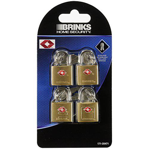Brinks 171-20471 솔리드 Brass Keyed 잠금 (4-Pack), 22Mm