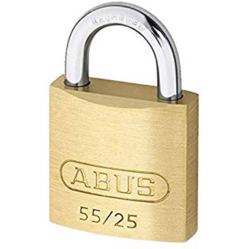 ABUS 55/ 25 솔리드 황동 맹꽁이자물쇠,통자물쇠,자물쇠 키,열쇠 여러 - 강화 스틸 걸쇠