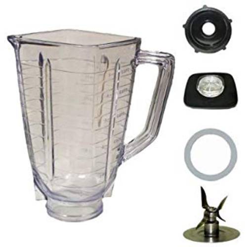 Ronnel 5 Cup, 사각 탑 Plastic 블렌더 Jar, Complete. Fits Oster