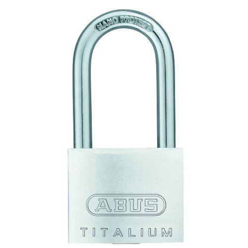 ABUS 64TI/ 40HB40 Titalium 알루미늄 합금 맹꽁이자물쇠,통자물쇠,자물쇠 키,열쇠 한쌍 - 롱 소형 프로텍트 스틸 걸쇠 (1-1/ 2)