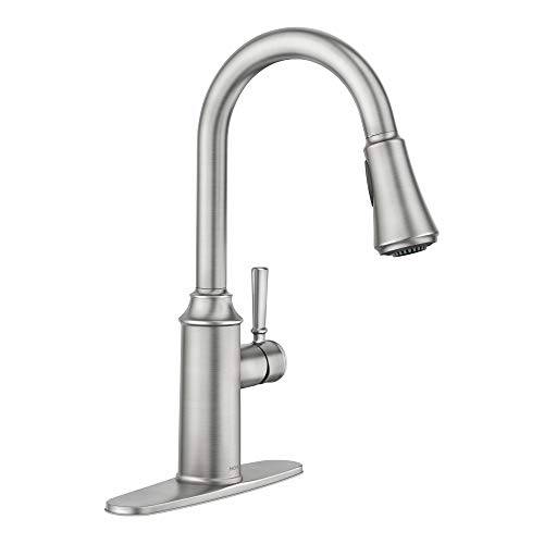 Moen 87801SRS Conneaut One-Handle 풀다운 부엌, 주방 Faucet with Reflex and 파워 Clean, 스팟 Resist 스테인레스