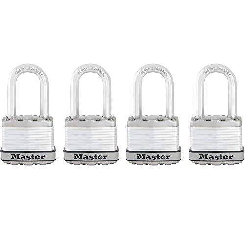 Master Lock M5XTRILF 매그넘 코팅된 스틸 키,열쇠 한쌍 맹꽁이자물쇠,통자물쇠,자물쇠, 3 팩