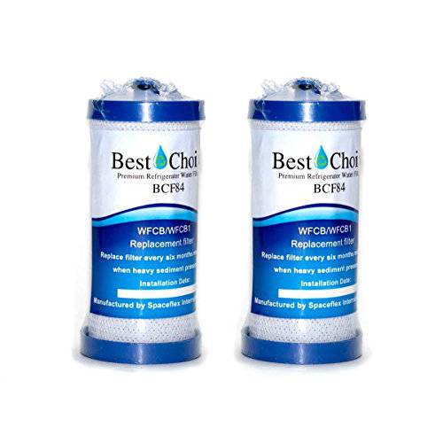 Best Choice Water Filters  호환가능한 Frigidaire WF1CB 인증된 냉장고 교체용 카트리지 Fits Electrolux, Sears, WFCB, RG100, NGRG2000, Kenmore 9910 (2-Pack)