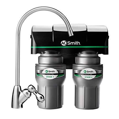 AO Smith 2-Stage 언더 싱크대 Clean Water Faucet 필터 - NSF Certified 카본 차단 음료 Water Filtration 체계 - AO-US-200