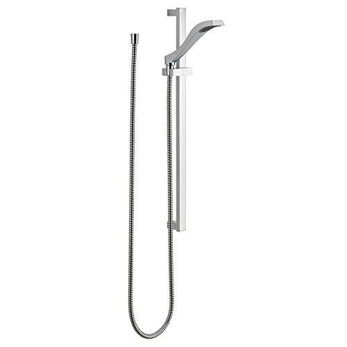Delta Faucet Dryden Single-Spray Touch-Clean Wall-Mount 슬라이드 바 핸드 헬드 샤워 with Hose, Chrome 57051