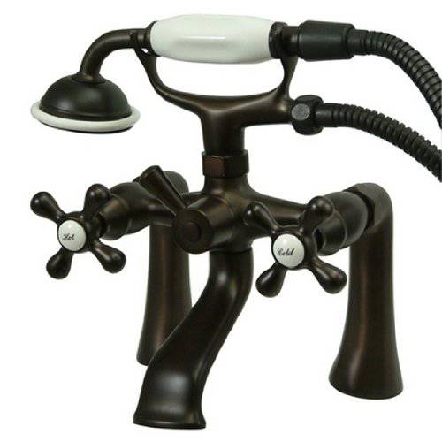 Kingston Brass KS268ORB Victorian 7-Inch Deck 마운트 욕조 and 샤워 Faucet, 오일 Rubbed Bronze