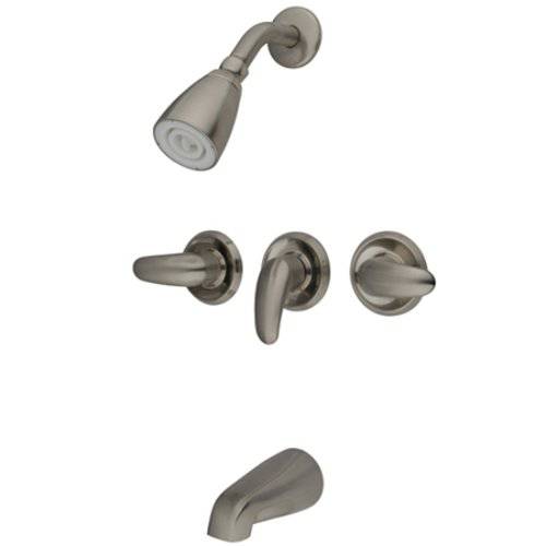 Kingston Brass KB6238LL Legacy 욕조 and 샤워 Faucet, Brushed Nickel, 5-Inch Spout Reach