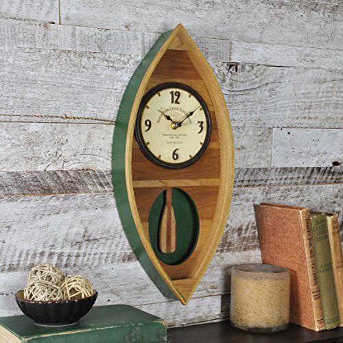 FirsTime& Co.  우드 Canoe Pendulum 시계, 아메리칸 제,  우드, 7.5 x 3.5 x 18,