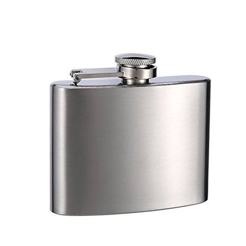 탑 선반형 flasks 스테인레스 Steel 리커 flask - 4 oz 세틴 피니쉬